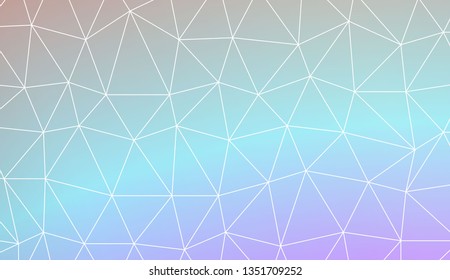 Abstract polygonal template. Decorative design for your idea. Vector illustration. Blur Sweet Dreamy Gradient Color Background