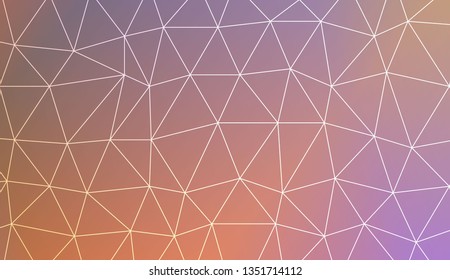 Abstract polygonal template. Decorative design for your idea. Vector illustration. Blur Sweet Dreamy Gradient Color Background