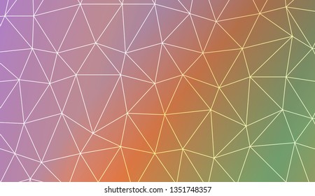 Abstract polygonal template. Decorative design for your idea. Vector illustration. Blur Sweet Dreamy Gradient Color Background
