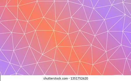 Abstract polygonal template. Decorative design for your idea. Vector illustration. Blur Sweet Dreamy Gradient Color Background