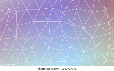Abstract polygonal template. Decorative design for your idea. Vector illustration. Blur Sweet Dreamy Gradient Color Background