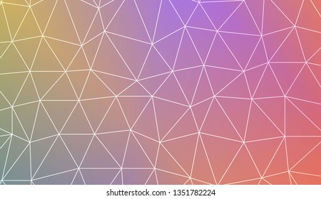 Abstract polygonal template. Decorative design for your idea. Vector illustration. Blur Sweet Dreamy Gradient Color Background