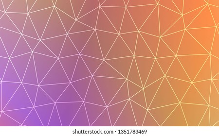 Abstract polygonal template. Decorative design for your idea. Vector illustration. Blur Sweet Dreamy Gradient Color Background
