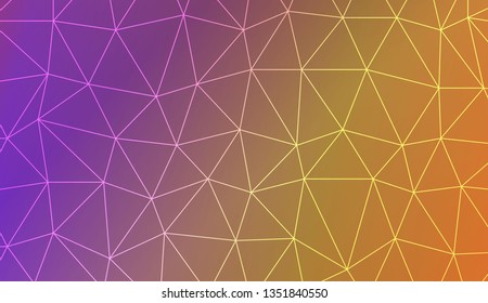 Abstract polygonal template. Decorative design for your idea. Vector illustration. Blur Sweet Dreamy Gradient Color Background