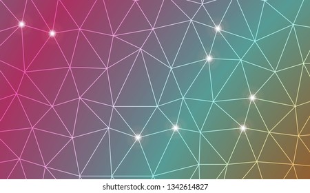 Abstract polygonal template. For textures or wallpaper. Vector illustration. Creative gradient color