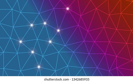 Abstract polygonal template. For textures or wallpaper. Vector illustration. Creative gradient color