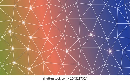 Abstract polygonal template. For textures or wallpaper. Vector illustration. Creative gradient color