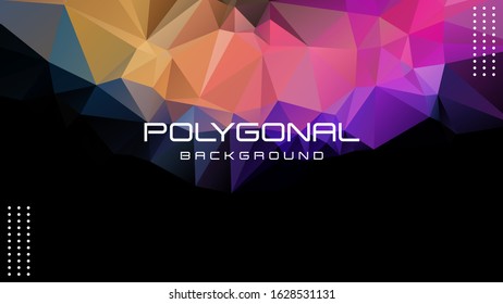 Abstract Polygonal Triangle Background, low poly vector illustration