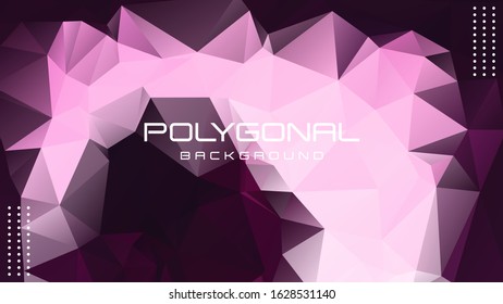 Abstract Polygonal Triangle Background, low poly vector illustration