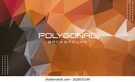Abstract Polygonal Triangle Background, low poly vector illustration