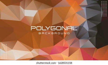 Abstract Polygonal Triangle Background, low poly vector illustration