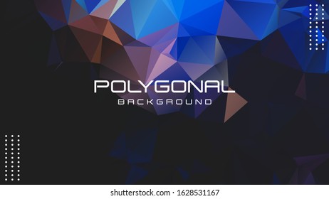 Abstract Polygonal Triangle Background, low poly vector illustration