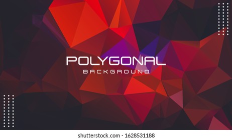 Abstract Polygonal Triangle Background, low poly vector illustration
