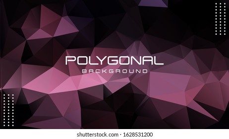 Abstract Polygonal Triangle Background, low poly vector illustration