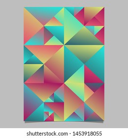 Abstract polygonal triangle brochure template - colorful vector page graphic design