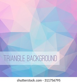 Abstract polygonal triangle colorful background