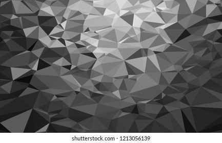 Abstract polygonal triangle dark background. Vector polygon which consist of triangles. Geometric background in Origami style with gradient.