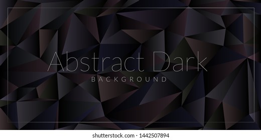 Abstract Polygonal Triangle Dark Black Background