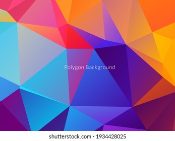 Abstract polygonal triangles colorful background vector