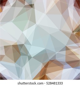 Abstract polygonal triangles gray-beige vector illustration. Decorative creative background with geometric designs in the style of origami