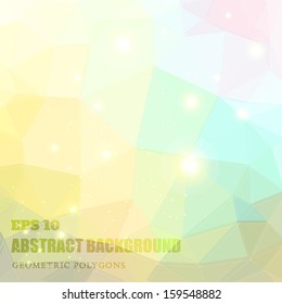 Abstract polygonal vector background. Autumn colors.