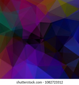 Abstract polygonal vector background. Colorful geometric vector illustration. Creative design template. Black, purple, red, green, blue colors.