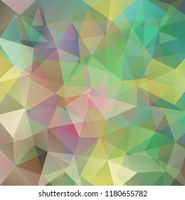 Abstract polygonal vector background. Colorful geometric vector illustration. Creative design template. Green, beige colors.
