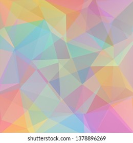 Abstract polygonal vector background. Colorful geometric vector illustration. Creative design template. Pastel orange, blue, pink colors.