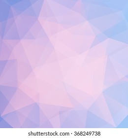 Abstract polygonal vector background. Colorful geometric vector illustration.  Creative design template. Pink, blue colors. 