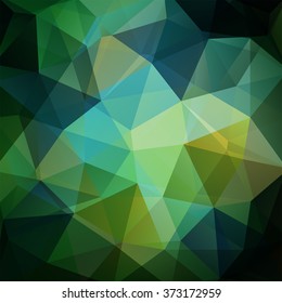 Abstract polygonal vector background. Colorful geometric vector illustration. Creative design template. Green color. 