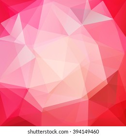 Abstrakter polygonaler Vektorhintergrund. Farbige geometrische Vektorgrafik. Vorlage für kreatives Design. Rosa, rote Farben