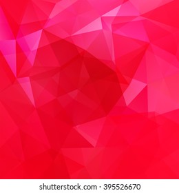 Abstract polygonal vector background. Colorful geometric vector illustration. Creative design template. Neon red, pink colors. 