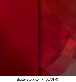 Abstract polygonal vector background. Colorful geometric vector illustration. Creative design template. Abstract vector background for use in design. Dark red color.