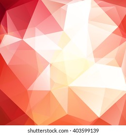 Abstract polygonal vector background. Colorful geometric vector illustration. Creative design template. Red, orange, white colors. 