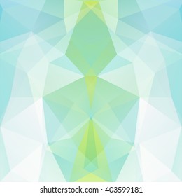 Abstract polygonal vector background. Colorful geometric vector illustration. Creative design template. Green, blue, white colors. 