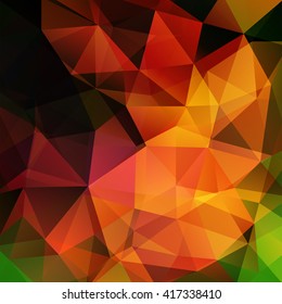 Abstract polygonal vector background. Colorful geometric vector illustration. Creative design template. Brown, orange, green colors. 