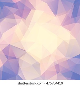 Abstract polygonal vector background. Colorful geometric vector illustration. Creative design template. Pastel yellow, pink colors. 
