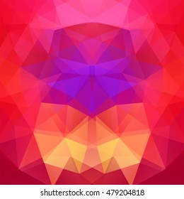 Abstract polygonal vector background. Colorful geometric vector illustration. Creative design template. Red, yellow, purple colors