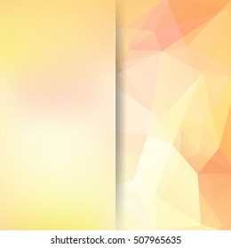 Abstract polygonal vector background. Colorful geometric vector illustration. Creative design template. Abstract vector background for use in design. Yellow, orange colors. 