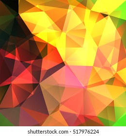 Abstract polygonal vector background. Colorful geometric vector illustration. Creative design template. Yellow, red, brown, green colors