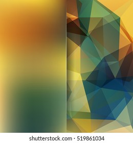 Abstract polygonal vector background. Colorful geometric vector illustration. Creative design template. Abstract vector background for use in design. Beige, blue, green colors. 