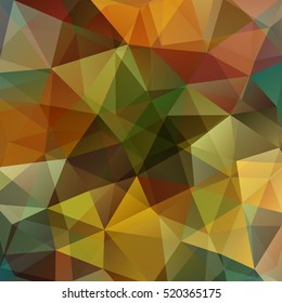 Abstract polygonal vector background. Colorful geometric vector illustration. Creative design template. . Beige, brown, green colors