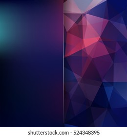 Abstract polygonal vector background.  Colorful geometric vector illustration. Creative design template. Abstract vector background for use in design. Blue, pink, purple colors. 