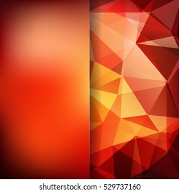 Abstract polygonal vector background.  Colorful geometric vector illustration. Creative design template. Abstract vector background for use in design. Yellow, orange, brown colors. 