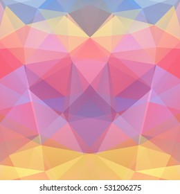 Abstract polygonal vector background. Colorful geometric vector illustration. Creative design template. Pastel pink, yellow, orange, blue, white colors. 