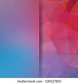 Abstract polygonal vector background. Colorful geometric vector illustration. Creative design template. Abstract vector background for use in design. Red, blue colors. 