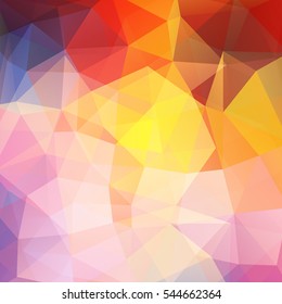 Abstract polygonal vector background. Colorful geometric vector illustration. Creative design template. Pink, yellow, blue, white colors. 