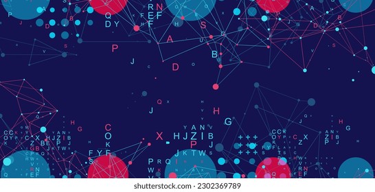 Resumen de fondo vectorial poligonal con puntos de conexión y líneas.