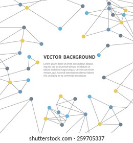 Abstract polygonal vector background, connection structure. Science background. Technology background.