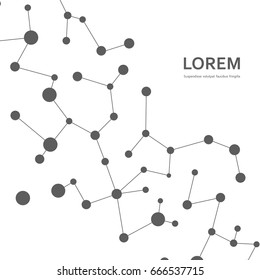 Abstract polygonal vector background with connection structure. Design for technology.